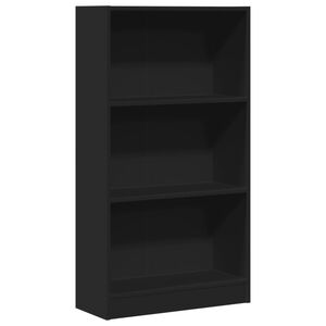 vidaXL Estanter&iacute;a de madera de ingenier&iacute;a negra 60x24x109 cm