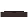 vidaXL Estructura cama 2 cajones madera pino marr&oacute;n oscuro 140x200 cm