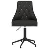 vidaXL Silla de comedor giratoria 6 uds terciopelo negro