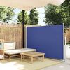 vidaXL Toldo lateral retráctil de jardín azul 140x500 cm