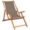 vidaXL Silla de playa Topo Madera de teca maciza