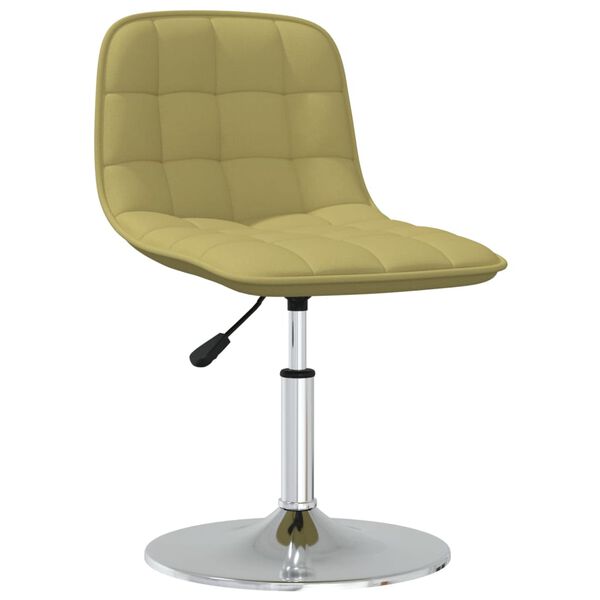 vidaXL Sillas de comedor giratorias 2 unidades tela verde