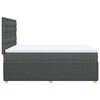 vidaXL Cama box spring con colch&oacute;n tela gris oscuro 140x200 cm