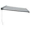 vidaXL Toldo retr&aacute;ctil aluminio y tela gris antracita y blanco 4x3 m
