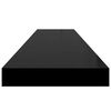 vidaXL Estantes flotantes de pared 2 uds MDF negro 120x23,5x3,8 cm