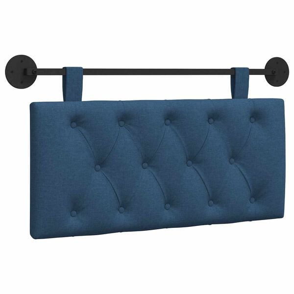 vidaXL Cabecera Colgante Montaje en la pared Azul 100 x 55 x 7 cm tela