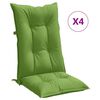 vidaXL Cojines silla respaldo alto 4 uds tela verde melange 120x50x7cm