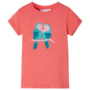 Camiseta infantil color coral 104