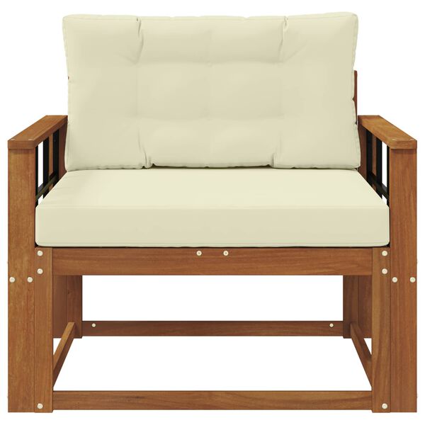 vidaXL Sof&aacute; intermedio de exterior Madera de Acacia S&oacute;lida Natural