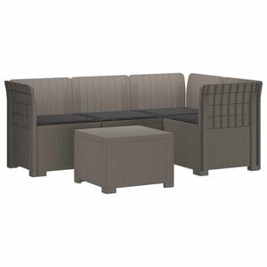 vidaXL Sof&aacute; de Jard&iacute;n para 4 Personas con Cojines y Dise&ntilde;o de Rattan