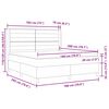 vidaXL Cama tipo Box Spring con colch&oacute;n Gris claro 180 x 200 cm tela