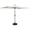 vidaXL Parasol de jard&iacute;n con luces LED 200 x 300 cm Poli&eacute;ster Crema