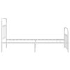 vidaXL Estructura cama sin colchón con estribo metal blanco 100x190 cm