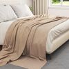 vidaXL Mantitas de Sof&aacute; 6 pcs Camel 240 x 220 cm Lana