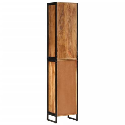 vidaXL Mueble de baño hierro y madera maciza de acacia 40x27x190 cm