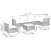 vidaXL Set sof&aacute;s de jard&iacute;n 7 piezas y cojines rat&aacute;n sint&eacute;tico beige