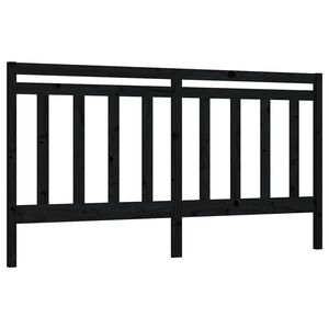 vidaXL Cabecero de cama madera maciza de pino negro 206x4x100 cm