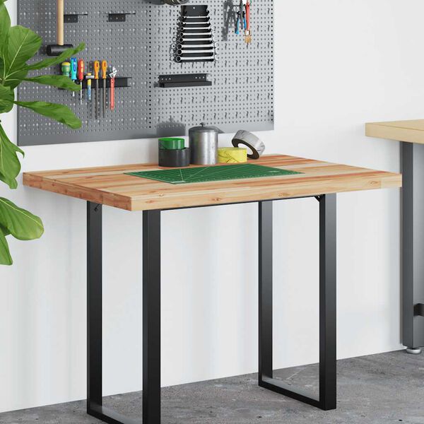 vidaXL Encimera tocador ba&ntilde;o madera acacia acabado aceite 80x70x4 cm