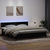 vidaXL Cama box spring con colch&oacute;n y LED terciopelo negro 200x210 cm