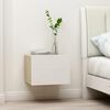 vidaXL Mesita de noche madera contrachapada blanco y roble 40x30x30 cm