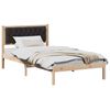 vidaXL Estructura de cama Negro 100 x 200 cm Madera de pino macizo