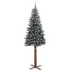 vidaXL &Aacute;rbol de Navidad Delgado con 300 LED con soporte Verde 210 cm