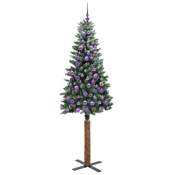 vidaXL &Aacute;rbol de Navidad Delgado con 300 LED con soporte Verde 210 cm