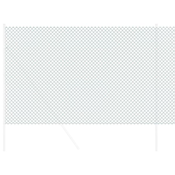 vidaXL Cerca de eslabones de cadena Verde 10 x 1,6 m Acero