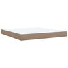 vidaXL Cama box spring con colch&oacute;n cuero sint&eacute;tico capuchino 180x200cm
