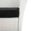 vidaXL Juego de comedor para jard&iacute;n 5 piezas blanco