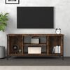 vidaXL Mueble para TV madera contrachapada roble ahumado 102x35x45 cm
