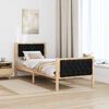vidaXL Estructura de cama Negro 80 x 200 cm Madera de pino macizo