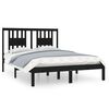 vidaXL Estructura cama doble peque&ntilde;a sin colch&oacute;n madera maciza negro