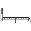 vidaXL Estructura cama sin colch&oacute;n con cabecero metal negro 90x200 cm