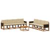 vidaXL Conjunto de sof&aacute;s de exterior 9 uds. Natural y Beige