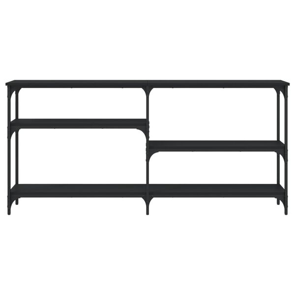 vidaXL Mesa consola madera de ingenier&iacute;a negra 160x29x75 cm