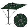 vidaXL Parasol de cantilever tipo pl&aacute;tano Verde 249 x 249 x 250 cm