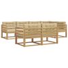 vidaXL Conjunto de sof&aacute;s de exterior 6 uds. y Beige Poli&eacute;ster