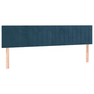 vidaXL Cabeceros terciopelo azul oscuro 200x5x78/88 cm