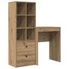 vidaXL Escritorio Roble artisan 105,5 x 34 x 127 cm 2 uds.