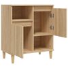 vidaXL Aparador de madera contrachapada roble Sonoma 60x35x70 cm