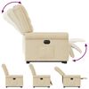 vidaXL Sill&oacute;n el&eacute;ctrico reclinable elevable de tela color crema