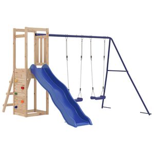 vidaXL Parque infantil de exterior madera maciza de pino