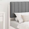vidaXL Estructura de Cama con Cabecera Tapizada Gris Claro 80 x 200 cm