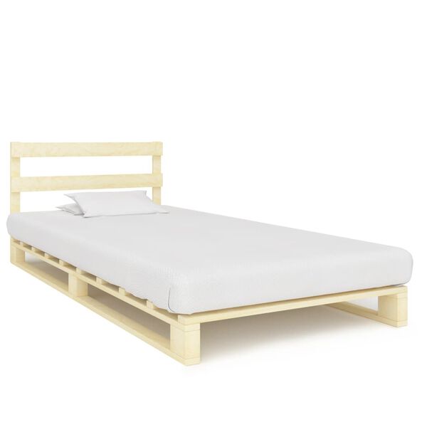 vidaXL Estructura cama palets sin colch&oacute;n madera maciza pino 90x200 cm