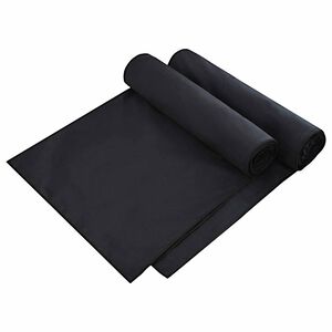 vidaXL Toallas de Reposera 2 pcs Negro 210 x 75 cm