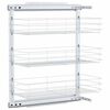 vidaXL Cesta de cocina extra&iacute;ble 3 niveles plateada 47x25x56 cm