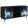 vidaXL Mueble de TV RAALTE 102 x 33 x 51 cm Roble Negro