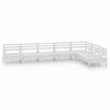 vidaXL Juego de muebles de jard&iacute;n 7 piezas madera maciza pino blanco