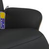 vidaXL Sill&oacute;n reclinable masaje con reposapi&eacute;s cuero sint&eacute;tico negro